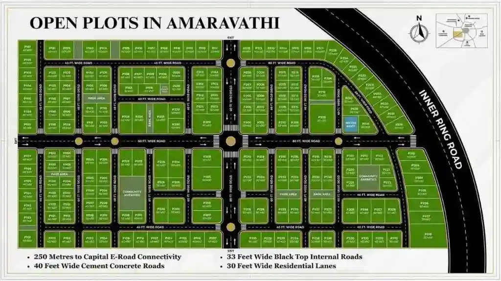 Open Plots in Amaravati - Layout Map
