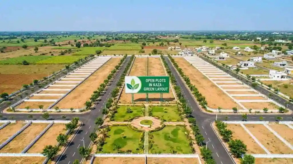 APCRDA Approved Villa Plots in Kaza with Wide Roads and Green Surroundings