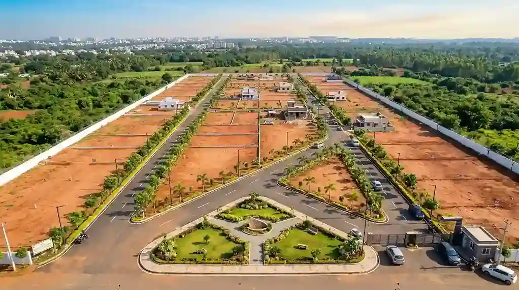 APCRDA Approved Villa Plots in Vaddeswaram with Wide Roads and Green Surroundings